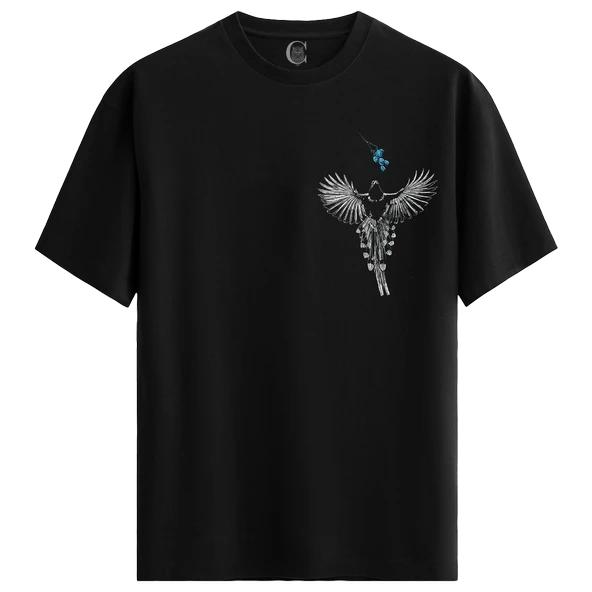 Just You %100 Pamuklu Kadın Siyah Tişört - Premium Quality ürün görseli 1