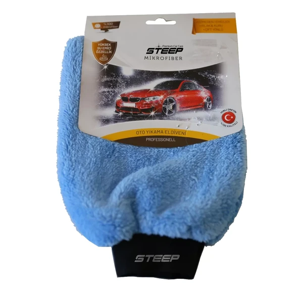STEEP Oto & Ev Yıkama Ve Cila Eldiveni Mikrofiber Araç Yıkama Eldiveni - 3