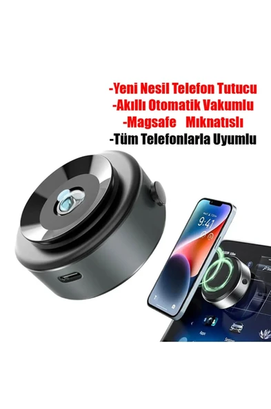 QASUL Universal Süper Manyetik Vakum Araç İçi Telefon Tutucu, Masaüstü, Duvar, Ayna - 2