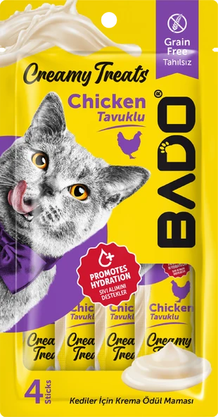 Bado Kedi Krema Ödül Maması Tavuklu 4'lü