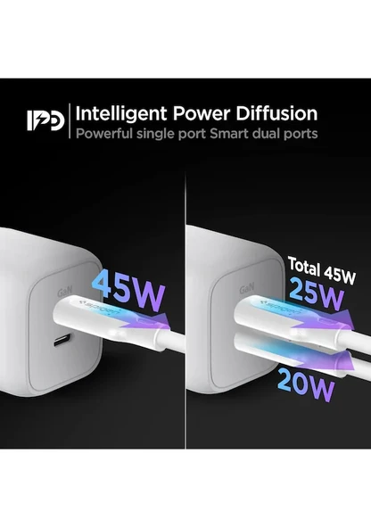 Spigen PowerArc ArcStation PE2105 45 W Type-C Hızlı Şarj Adaptörü - 5