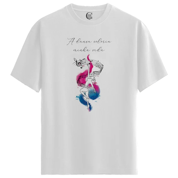 Dance Music - %100 Pamuklu Kadın Beyaz Tişört - Premium Quality ürün görseli 1