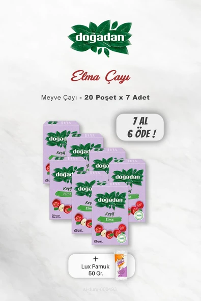 Doğadan Elma Çayı 7 AL 6 ÖDE, ve 50 Gram Pamuk ürün görseli