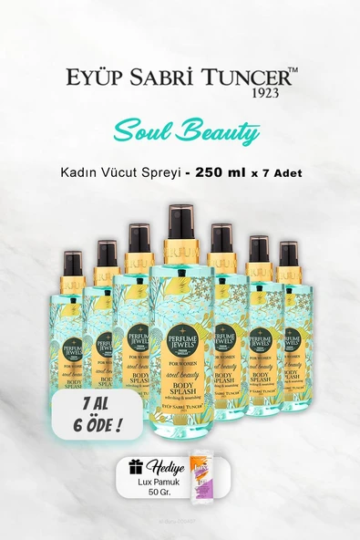7 AL 6 ÖDE Eyüp Sabri Tuncer Vücut Spreyi Soul Beauty 250 ml, Pamuk Hediyeli, ürün görseli