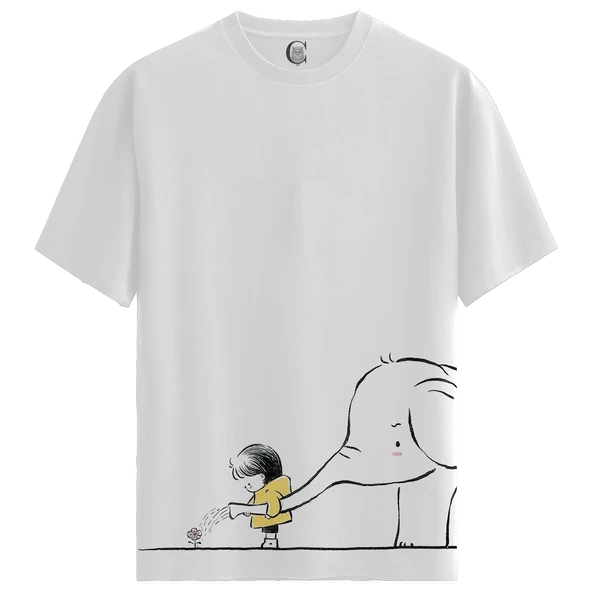 Giant Support - %100 Pamuklu Erkek Beyaz Tişört - Premium Quality ürün görseli 1