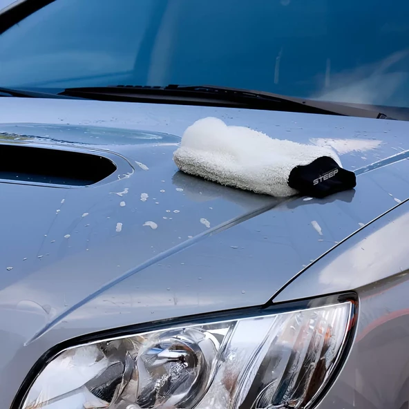 STEEP Oto & Ev Yıkama Ve Cila Eldiveni Mikrofiber Araç Yıkama Eldiveni - 4