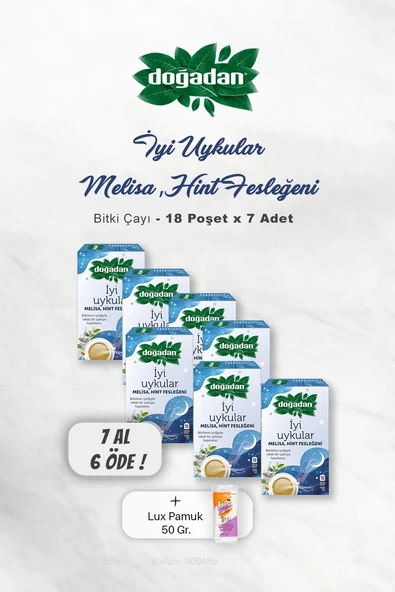 7 AL 6 ÖDE Doğadan İyi Uykular Çayı Melisa ve Hint Fesleğeni, Pamuk ürün görseli