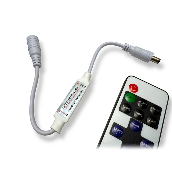 El kumandası tek renkli uzaktan kumanda LED ışık kablosuz kontrol cihazı lamba kontrolü DC 5-24V 12A - 3
