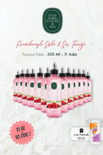 Eyüp Sabri Tuncer Frambuazlı Sirke & Saç Toniği 500 ml 11 AL 10 ÖDE ve Pamuk ürün görseli