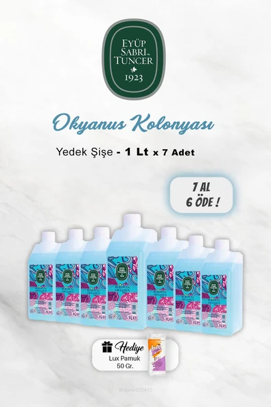 7 AL 6 ÖDE Eyüp Sabri Tuncer Okyanus Kolonyası 1 Lt, Pamuk Hediyeli ürün görseli
