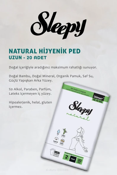 7 AL 6 ÖDE Sleepy Natural Ultra Hassas Hijyenik Ped Uzun 20 li ve Saç Fırçası - Resim 2