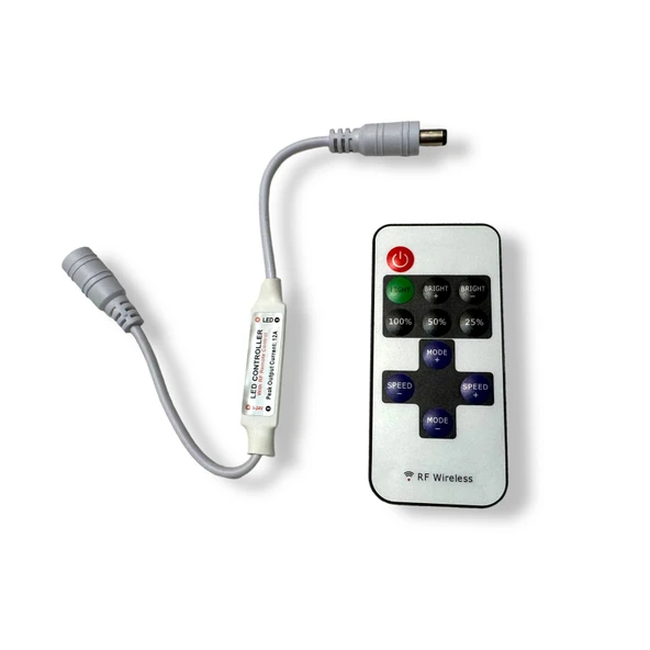 El kumandası tek renkli uzaktan kumanda LED ışık kablosuz kontrol cihazı lamba kontrolü DC 5-24V 12A