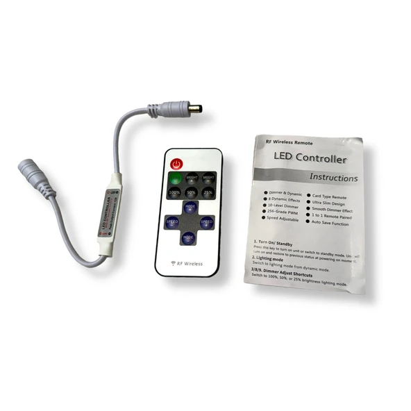 El kumandası tek renkli uzaktan kumanda LED ışık kablosuz kontrol cihazı lamba kontrolü DC 5-24V 12A - 2