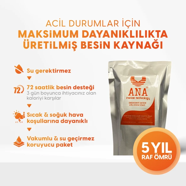 5 Yıl Raf Ömrü ile Acil Durum Gıdası Hayat Kurtaran Beslenme - 4