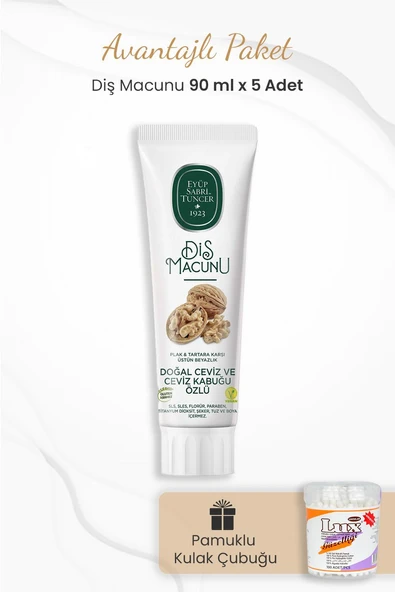 Eyüp Sabri Tuncer 5 al 4 öde Ceviz ve Kabuğu Özlü Diş Macunu Hediyeli - Resim 2