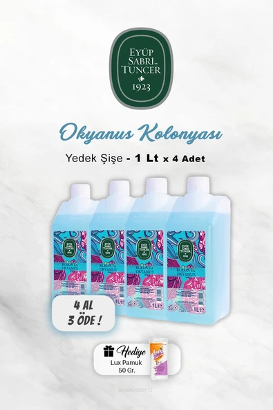 4 AL 3 ÖDE Eyüp Sabri Tuncer Okyanus Kolonyası 1 Lt, Pamuk Hediyeli ürün görseli