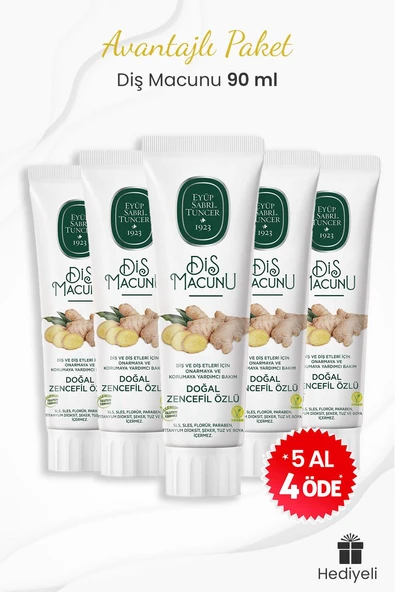 Eyüp Sabri Tuncer 5 al 4 öde Zencefil Özlü Diş Macunu Hediyeli ürün görseli
