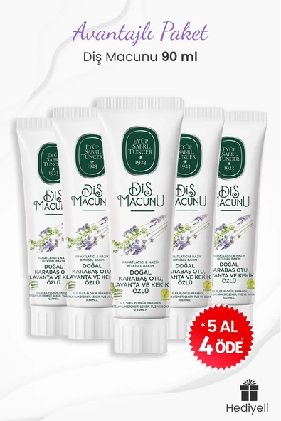 Eyüp Sabri Tuncer 5 al 4 öde Lavanta ve Kekik Diş Macunu Hediyeli ürün görseli