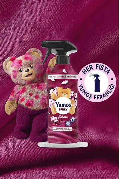 Yumoş Sakura Sprey, 5 AL 4 Öde 450 ml, Pamuk Hediyeli - 3