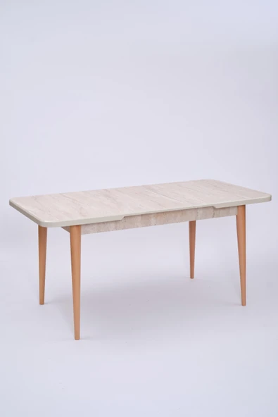 Göksu Traverten Boyalı Mdf Mutfak Masa Takımı 80x130 - Resim 6