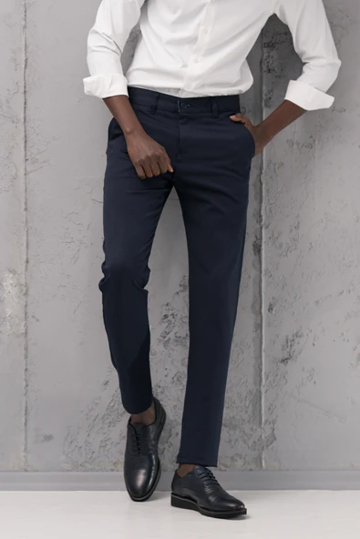 Slimfit Pamuklu Likralı Esnek Mevsimlik Kumaş Pantolon - 7