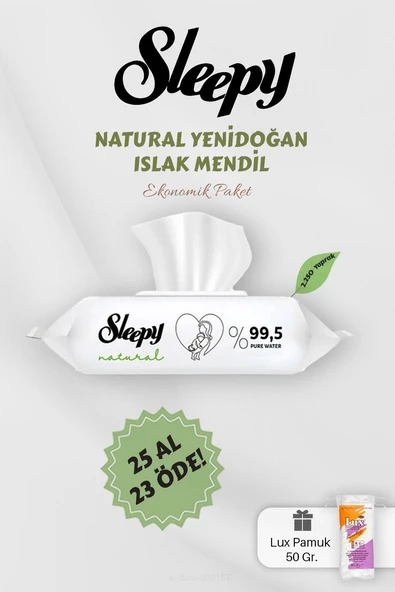 Yenidoğan 90' lı Islak Mendil 25 AL 23 Öde Hediyeli ürün görseli