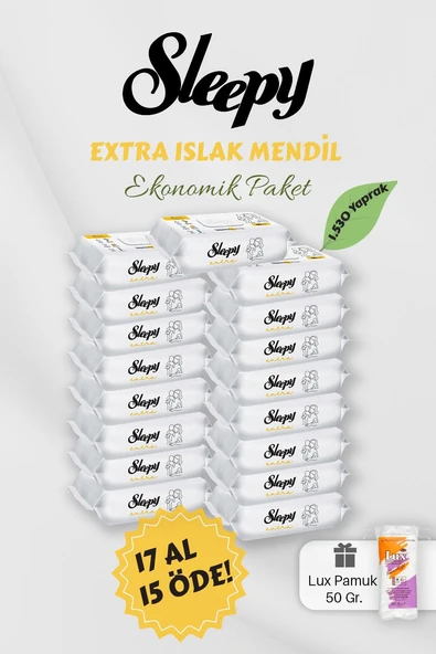 Sleepy Extra Islak Bebek Havlusu  17 AL 15 Öde Hediyeli ürün görseli