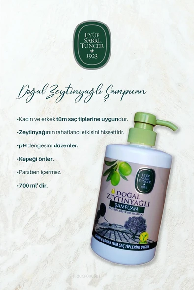 Eyüp Sabri Tuncer Doğal Macadamia Yağlı Şampuan 600 ml - Resim 2