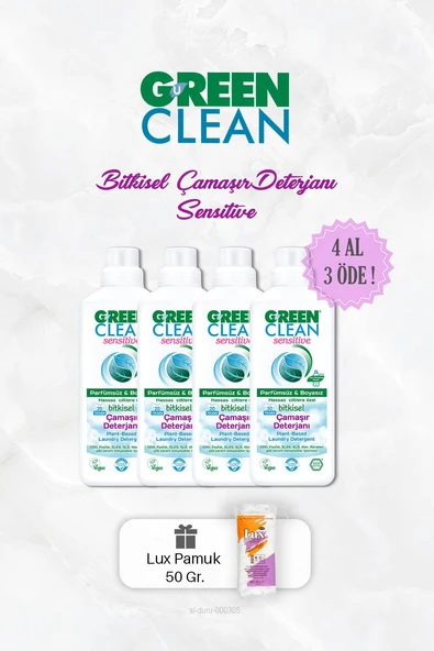 4 AL 3 ÖDE Bitkisel Çamaşır Deterjanı Sensitive 1000 ml ürün görseli