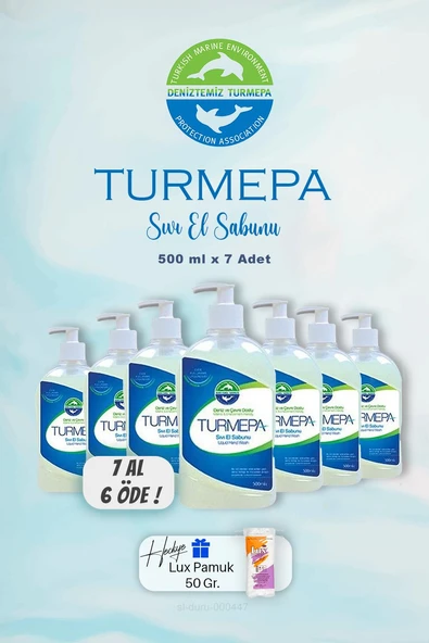 Turmepa Sıvı Sabun 500 ml, 7 AL 6 ÖDE Pamuk Hediyeli ürün görseli