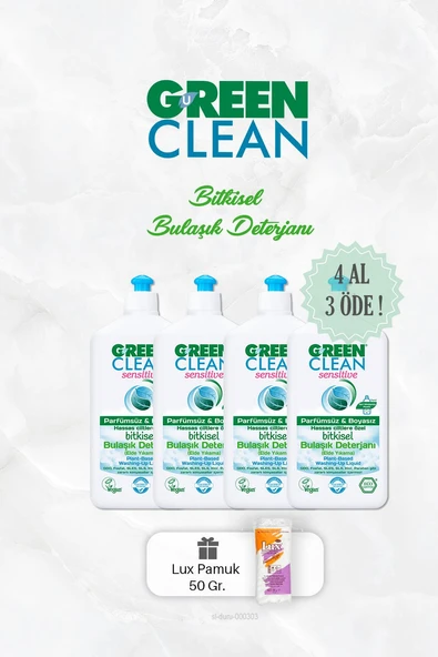 4 AL 3 ÖDE Bitkisel Bulaşık Deterjanı Sensitive 500 ml ürün görseli