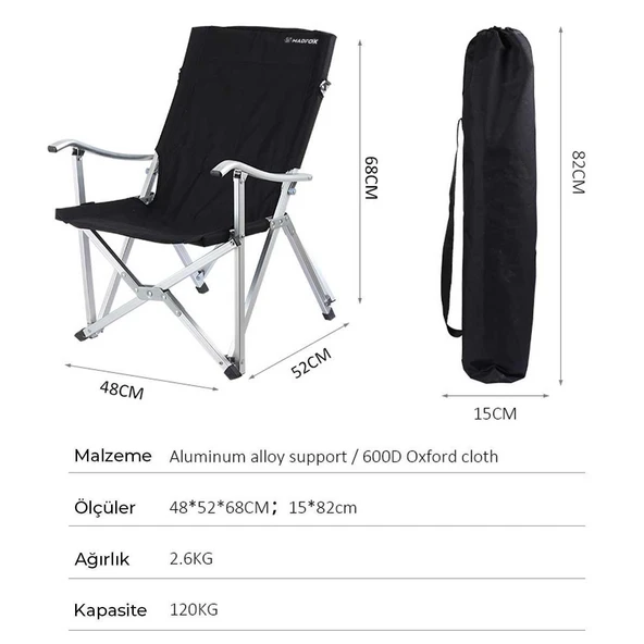 Madfox Dachuan Katlanır Kamp Sandalyesi - 17