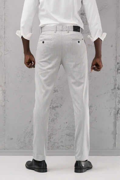 Slimfit Pamuklu Likralı Esnek Mevsimlik Kumaş Pantolon - 5