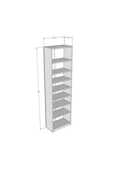 Akça Ağaç Kitaplık K 04 (MDFLAM) - Resim 4
