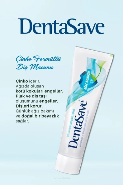 4 AL 3 ÖDE DentaSave Diş Macunu  Çinko Formül 75 ml - 2