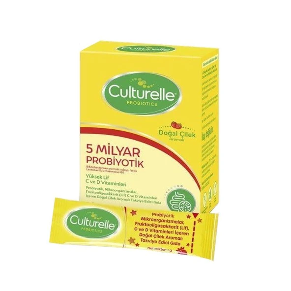 Culturelle Kids Doğal Çilek Aromalı Probiyotik 30 Saşe ürün görseli 1