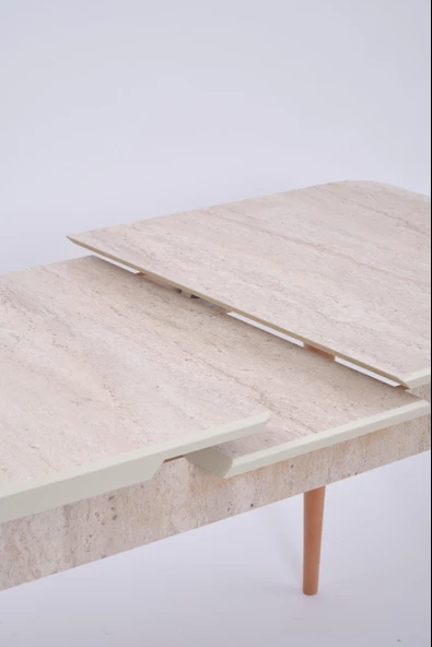 Göksu Traverten Boyalı Mdf Mutfak Masa Takımı 80x130 - Resim 5