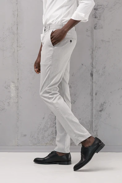 Slimfit Pamuklu Likralı Esnek Mevsimlik Kumaş Pantolon - 3