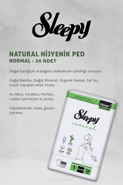 7 AL 6 ÖDE Sleepy Natural Ultra Normal Hijyenik Ped 24 Adet ve 40'lı Günlük Ped - Resim 2