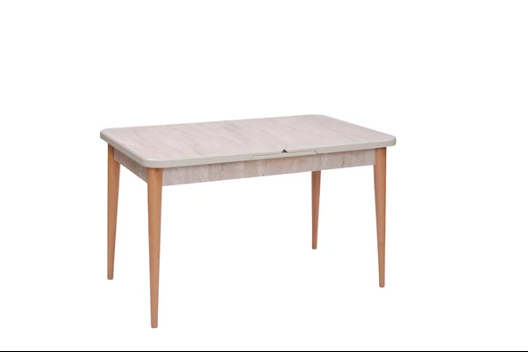 Göksu Traverten Boyalı Mdf Mutfak Masa Takımı 80x130 - Resim 2