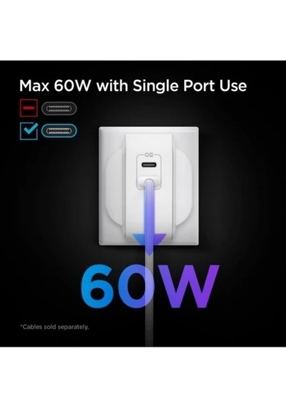 Spigen PowerArc ArcStation Pro ACH02693 65 W Type-C Hızlı Şarj Adaptörü - 6