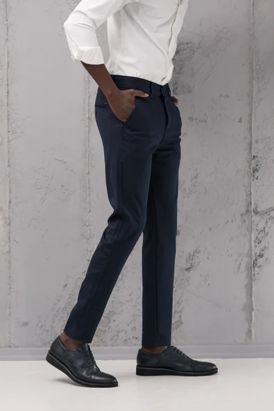 Slimfit Pamuklu Likralı Esnek Mevsimlik Kumaş Pantolon - 9