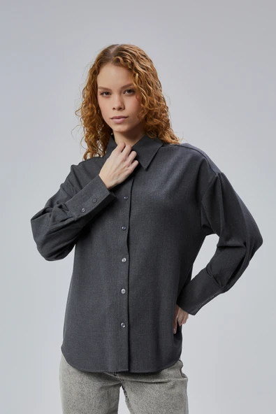 Limited Edition Regular Poliviskon Dokuma Gömlek - Resim 17