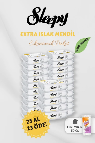 Sleepy Extra Islak Bebek Havlusu 25 AL 23 Öde Hediyeli ürün görseli