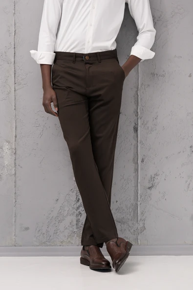 Slimfit Pamuklu Likralı Esnek Mevsimlik Kumaş Pantolon - 12