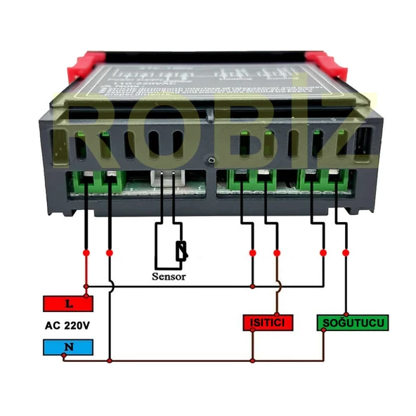 STC-1000 Sıcaklık Termostatı 220V 10A 110V-220V Isıtıcı Soğutucu Dijital Ekran 10K NTC Sıcaklık Sensörü Kuluçka Akvaryum Buzdolabı Fırın - 4