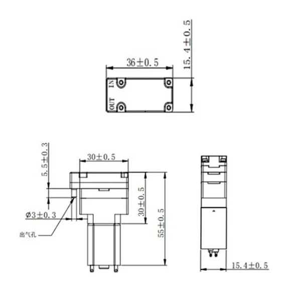 MP130 Mini Hava Pompası V2 DC 3V/12V 0.5-2.0 LPM Minyatür Çift Delik Düşük Gürültü Vakum Pompa Akvaryum Su Tankı - Resim 3