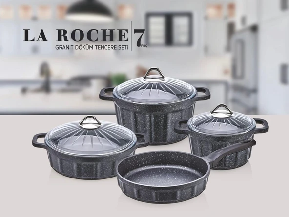 Döküm Granit 7 Parça Tencere Seti