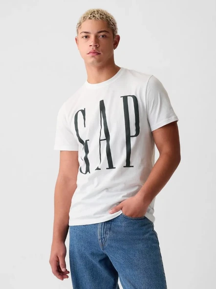 Gap V-Everyday Soft Corp Logo Tee Kısa Kol Tişört Erkek T-Shirt - 2