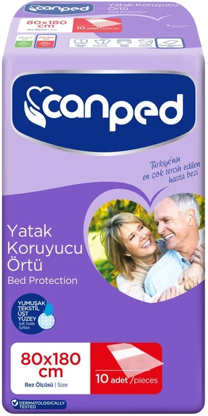 Canped Hasta Yatak Koruyucu Örtü Extra 80*180CM (XL) 10 Adet Tekli Pk